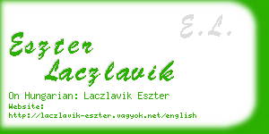 eszter laczlavik business card